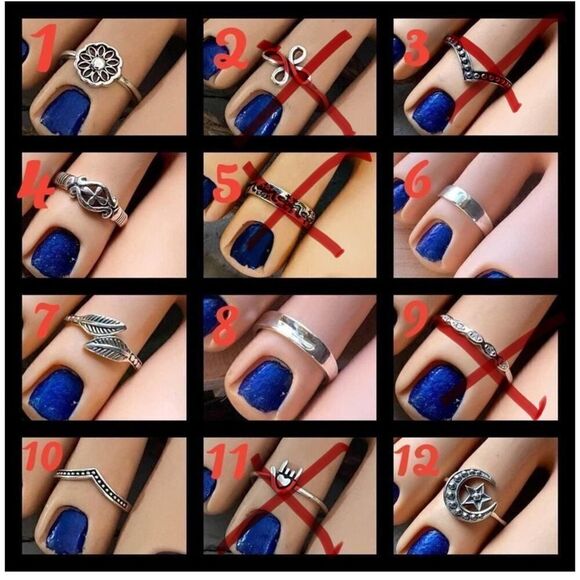 STERLING SILVER TOE RINGS 2 FOR $30.00 - Picture 7 of 10